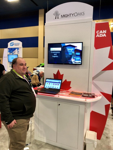 Elder Matias from Mighty Oaks at Team Canada Pavilion CES 2019